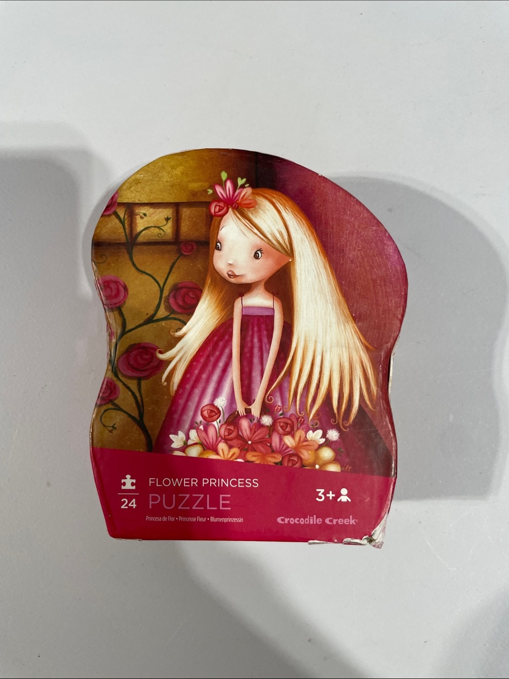 Crocodile Creek Flower Princess 24-Piece Puzzle - Pink